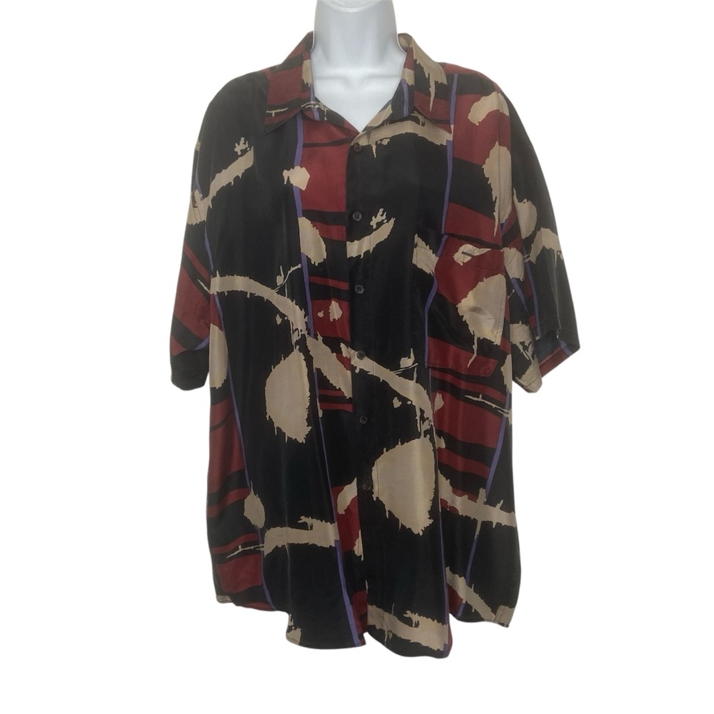 Thumbs Up 80s Vintage Silk Button Shirt